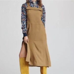 Rag & Bone Adrian Button Detailed Twill Midi Dress